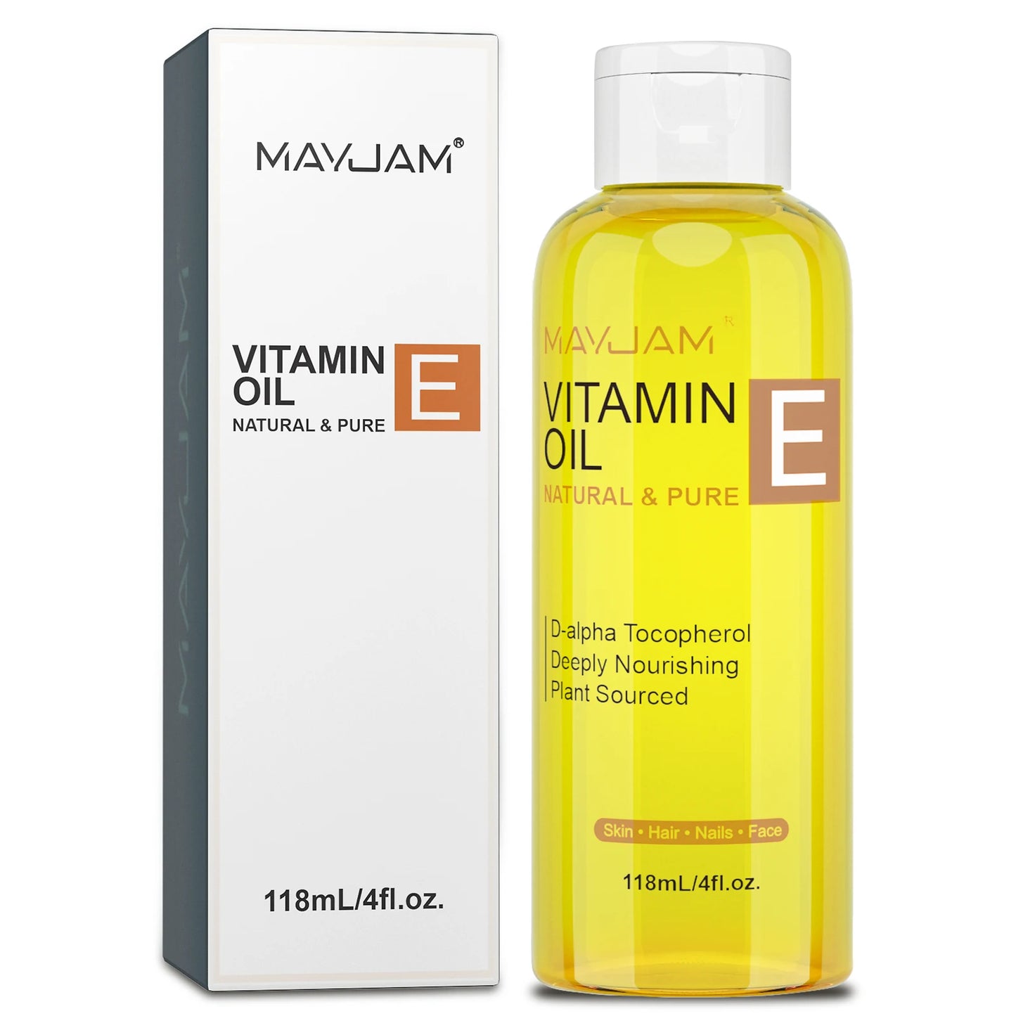 MAYJAM Vitamin E Oil for Face & Skin | Natural Moisturizing Brightening Oil 118ml / 236ml