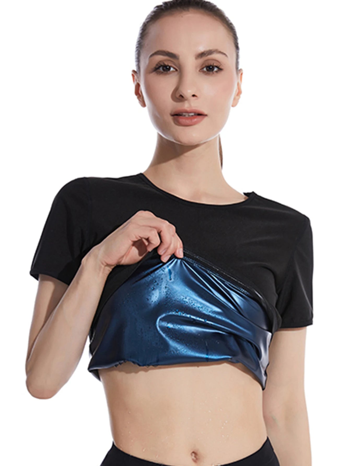 Women Sauna Sweat Workout Top | Weight Loss Shapewear Yoga Gym Shirt