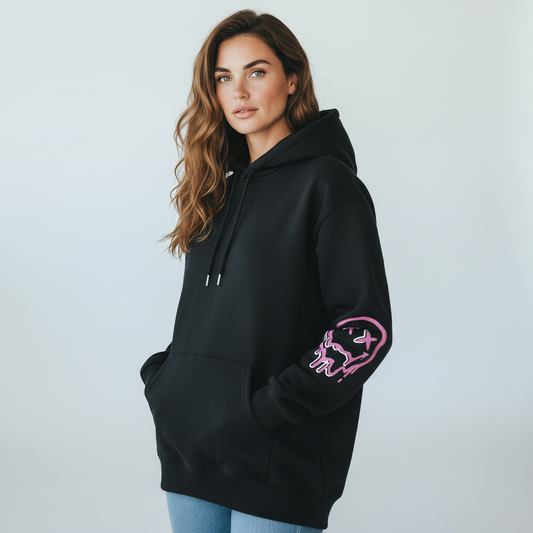 Studio & Street™ Rebel Bunny Printed Fleece Hoodie