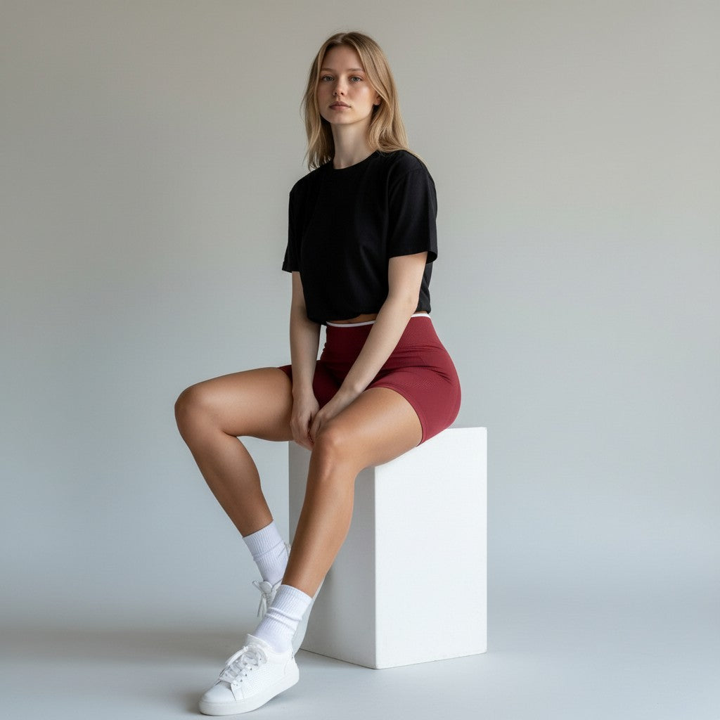 Fierce Ember™ Contour High-Waist Gym Shorts