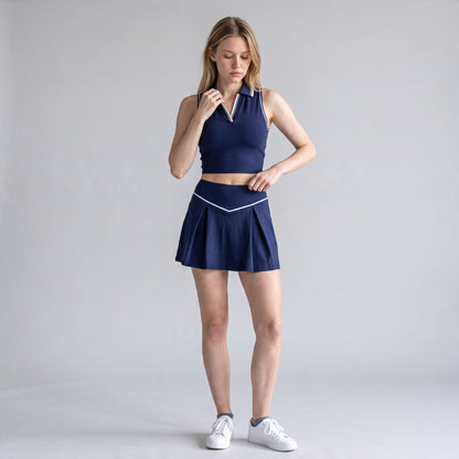 Power Vibe™ Advantage Contrast Trim Top & Skirt Set