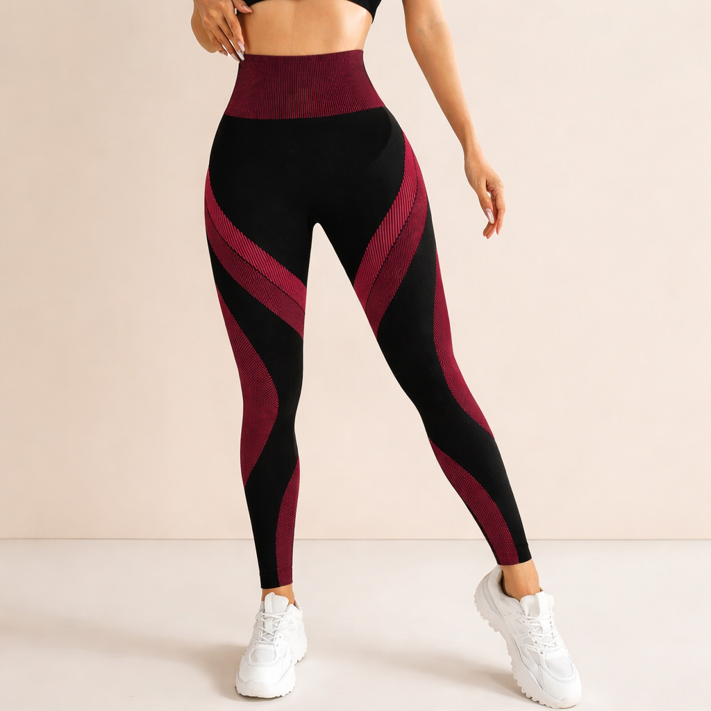 Sculpt & Flow Leggings - Stripe Scrunch