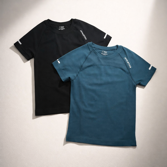 Women Seamless Yoga Workout T-Shirt 2 Pack Gym Top