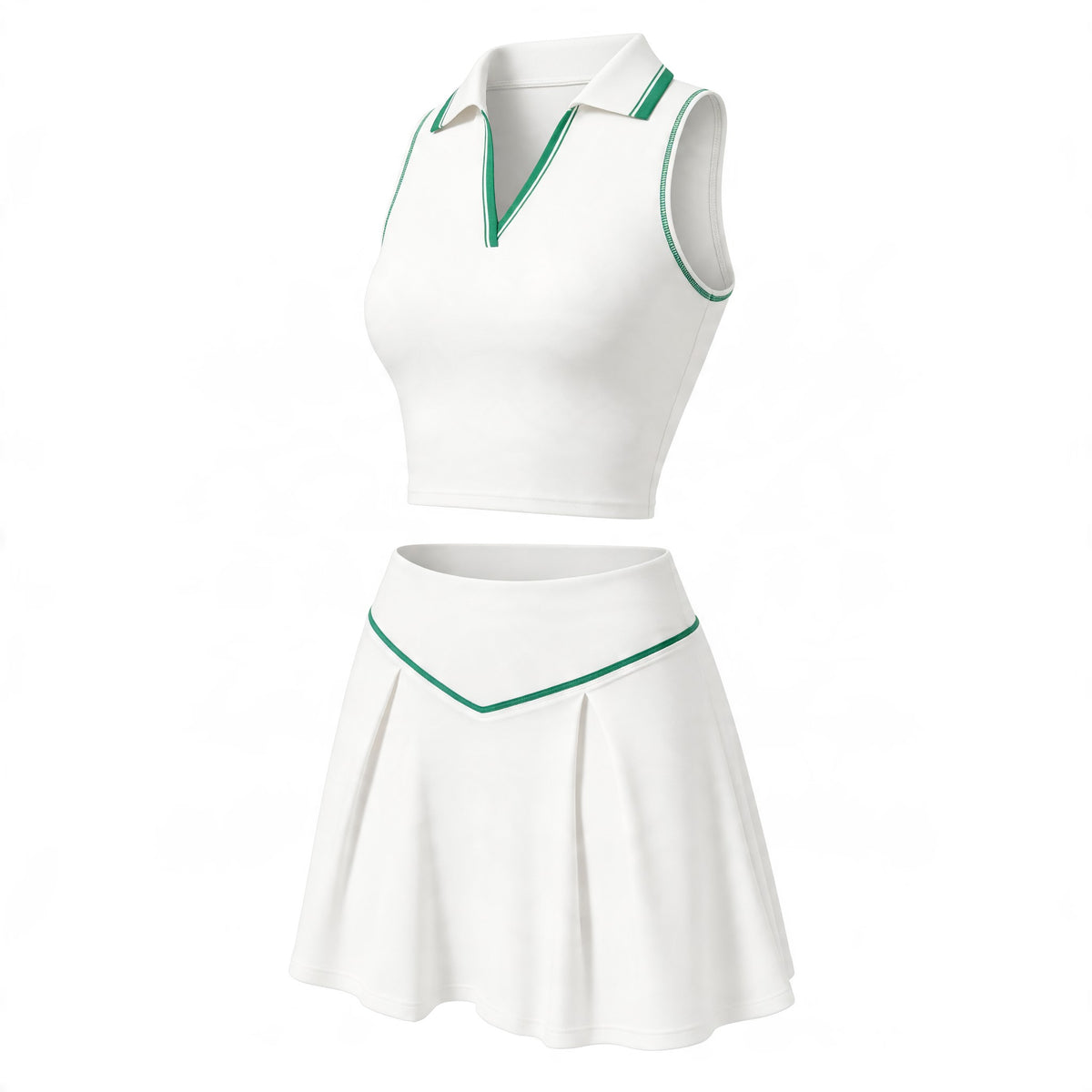 Power Vibe™ Advantage Contrast Trim Top & Skirt Set