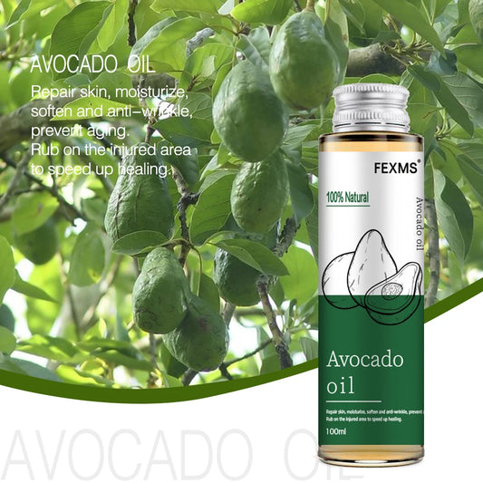 Avocado Oil for Hair & Skin | 100% Pure Natural Carrier Oil for Massage & Essential Oils