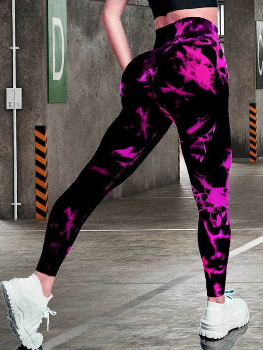 Contour Fit Leggings - Seamless Tie Dye