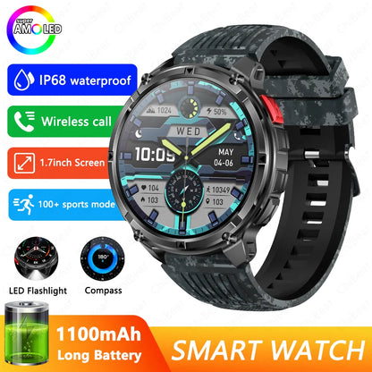 2026 T-Rex3 Pro Smart Watch 1100mAh GPS 5ATM Military Sports Compass Run