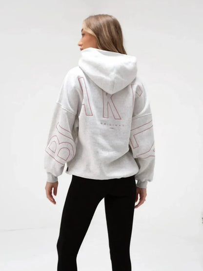 Womans Oversized Hip Hop Hoodie Printed Streetwear Sweatshirt Top
