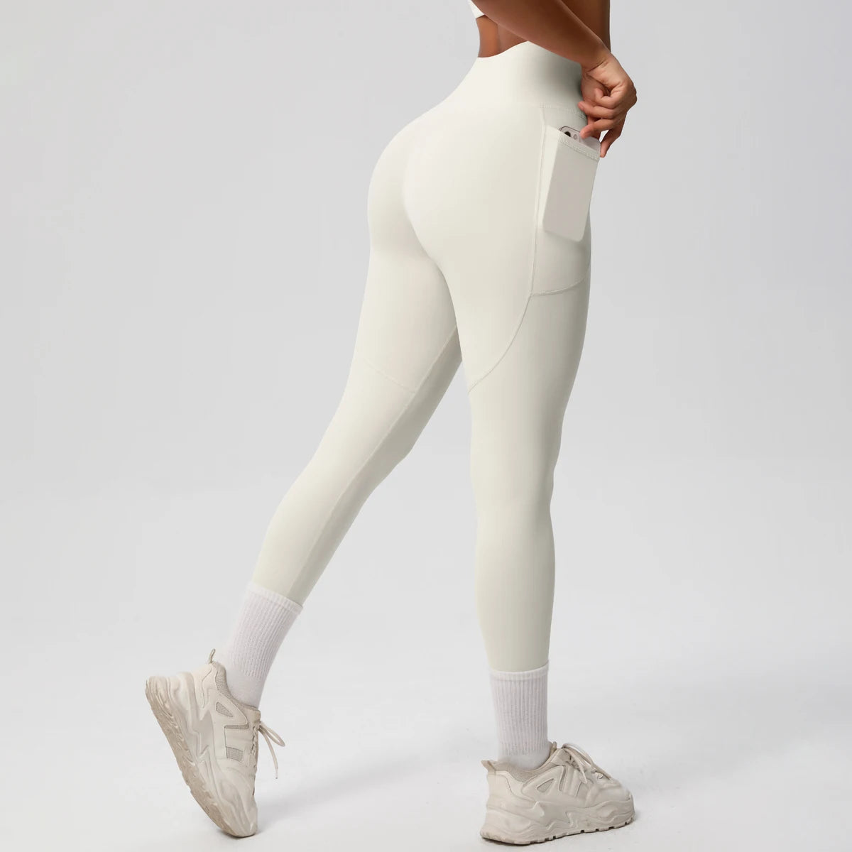 Second Skin Leggings - Pocket High Waist Blue
