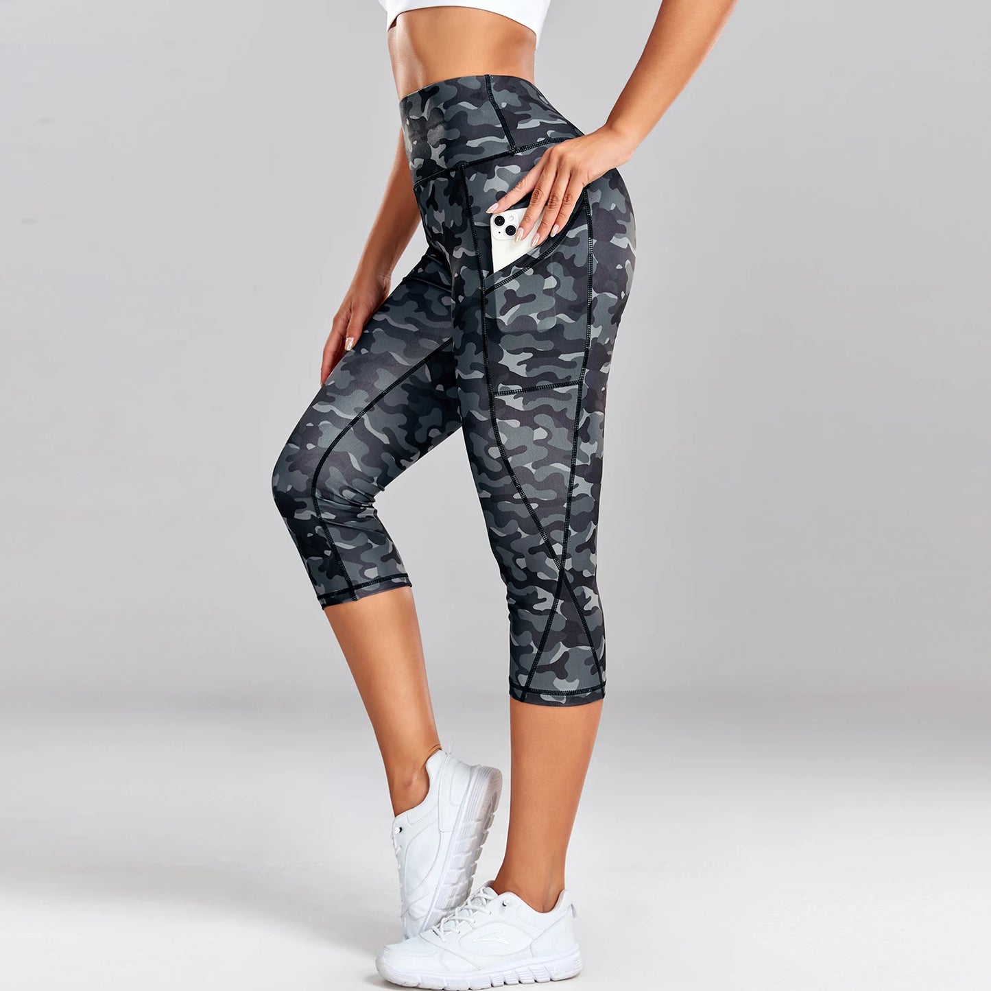 Sculpt & Flow - Leopard Print Capri