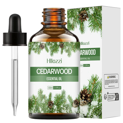 Cedarwood Essential Oil | Pure Plant Aromatherapy Oil for Diffuser, Humidifier & Soap
