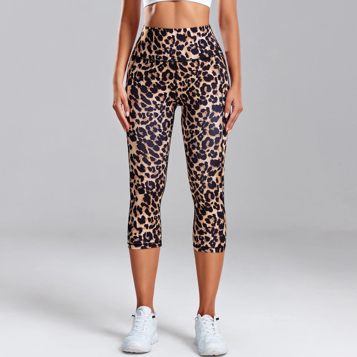 Sculpt & Flow - Leopard Print Capri