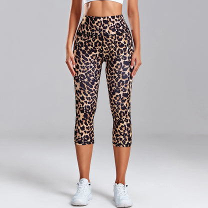 Sculpt & Flow - Leopard Print Capri