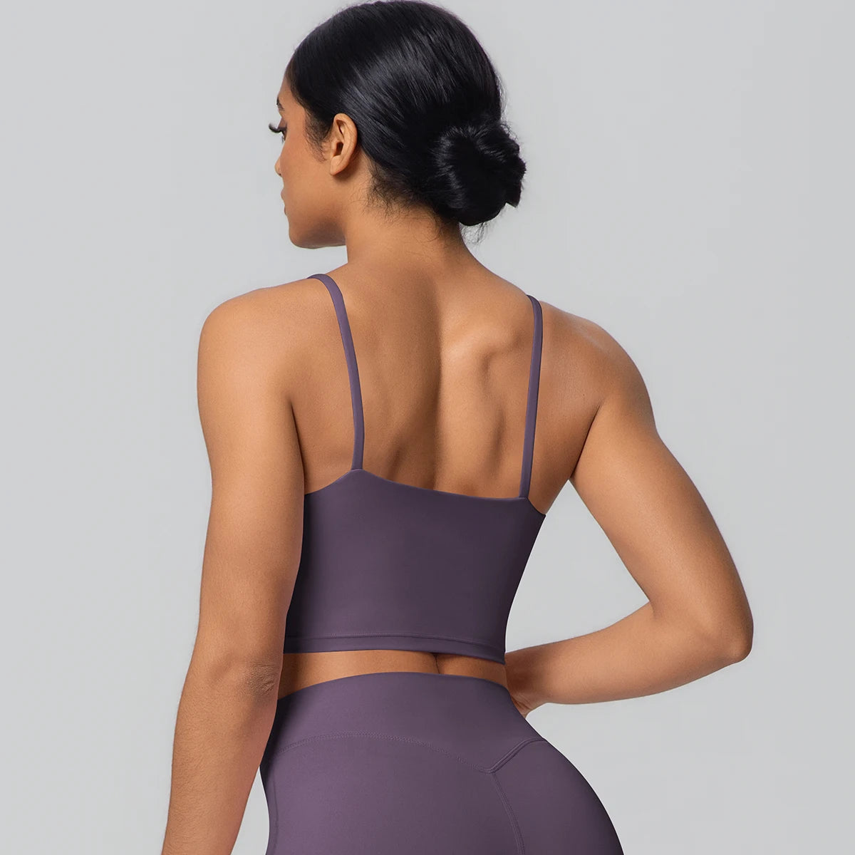 Women Backless Sports Bra Naked Feel Yoga Gym Workout Padded Top