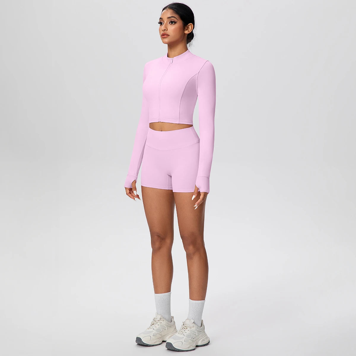 Women Yoga Set Quick Dry | Zipper Top Leggings Set