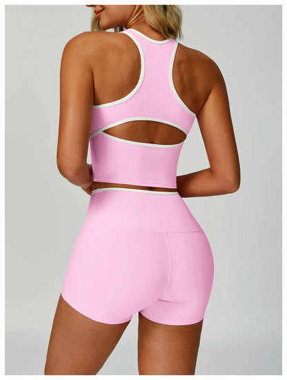 Women Sports Bra High Support Yoga Top Gym Workout Padded Fitness Vest