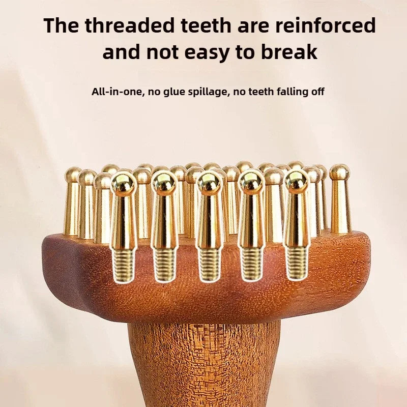 Portable Brass Gua Sha Massage Tool Head Neck Leg Body Meridian Massager Lymphatic Muscle Relief Pain Deep Tissue Massage