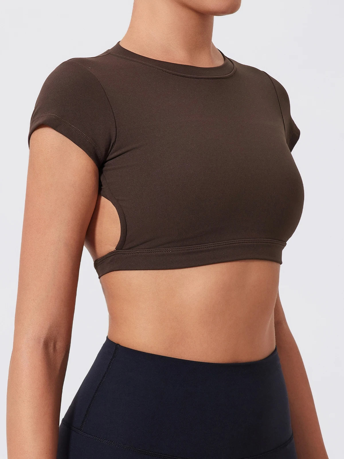 Ladies Sports Top | Backless Yoga Crop Activewear