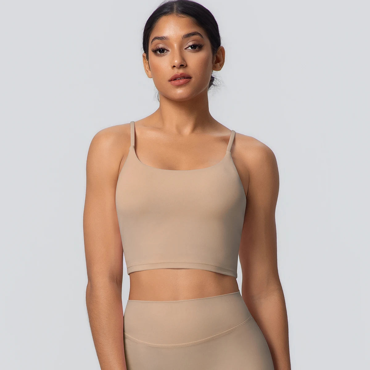 Women Backless Sports Bra Naked Feel Yoga Gym Workout Padded Top