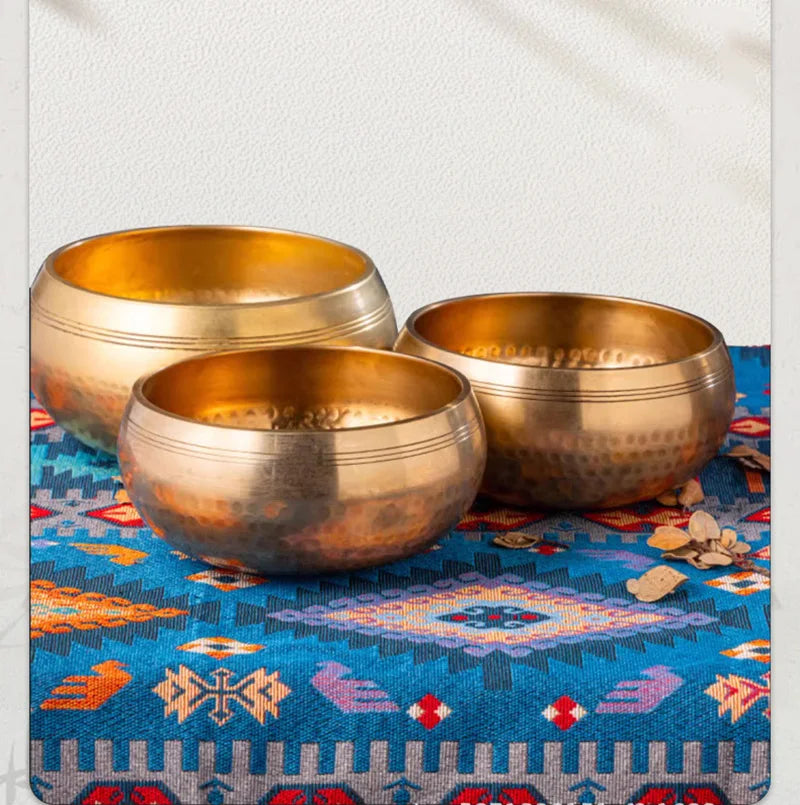 Tibetan Brass Singing Bowl | Handmade Meditation Sound Healing