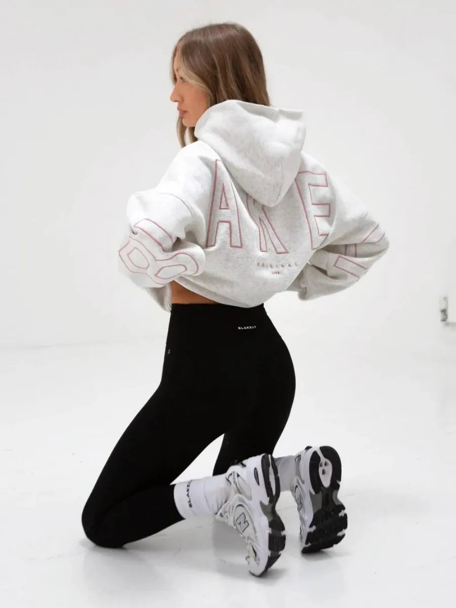 Womans Oversized Hip Hop Hoodie Printed Streetwear Sweatshirt Top
