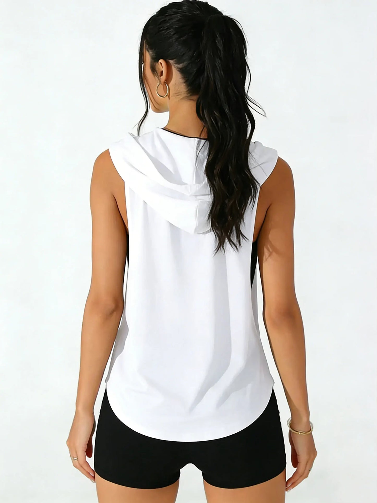 Women Sleeveless Hoodie Atlanta USA Tank Top Loose Side Split Casual Vest TikTok