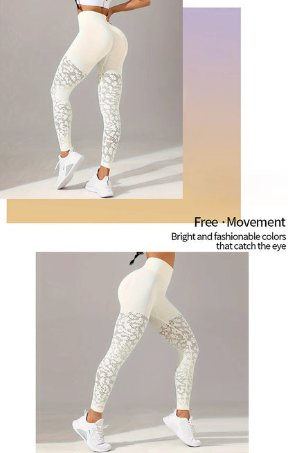 Sculpt & Flow Leggings - Jacquard Mesh