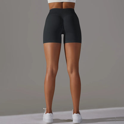 Womens High Waist Gym Running Shorts Seamless Scrunch Butt Fitness Workout