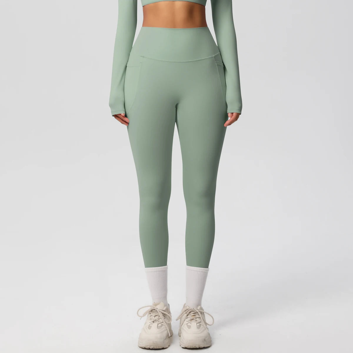 Second Skin Leggings - Pocket High Waist Blue