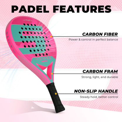INSUM Carbon Fiber Padel Racket EVA Foam Core Lightweight Tennis Paddle