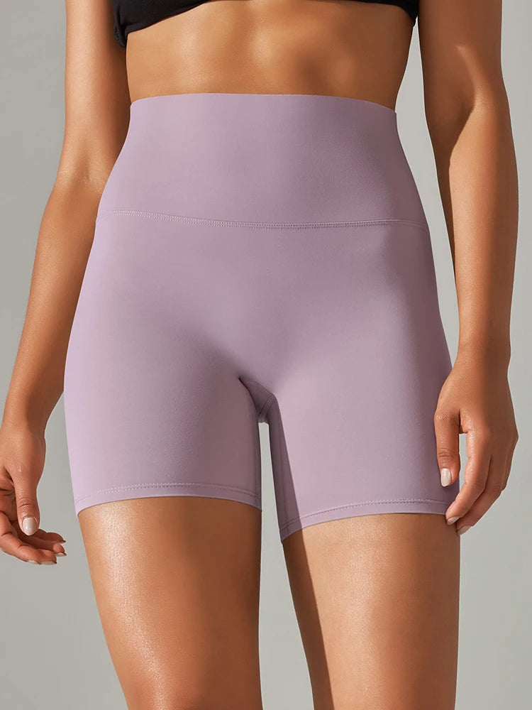 Women High Waist Yoga Shorts Squat Proof Gym Workout Fitness Cycling Shorts