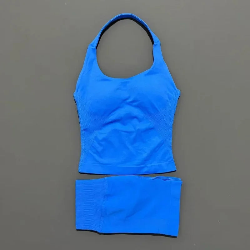 Curve & Flow Set - Seamless Halter Neck