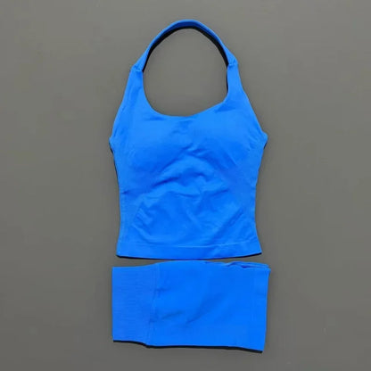 Curve & Flow Set - Seamless Halter Neck