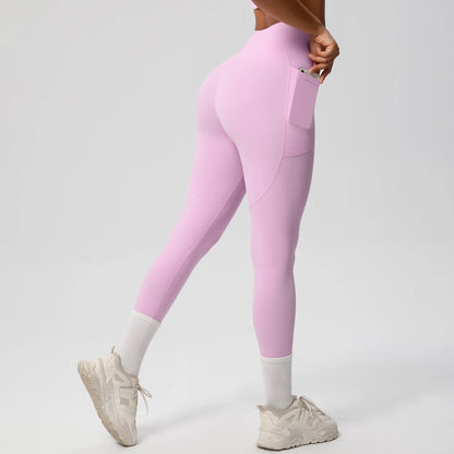 Second Skin Leggings - Pocket High Waist Blue