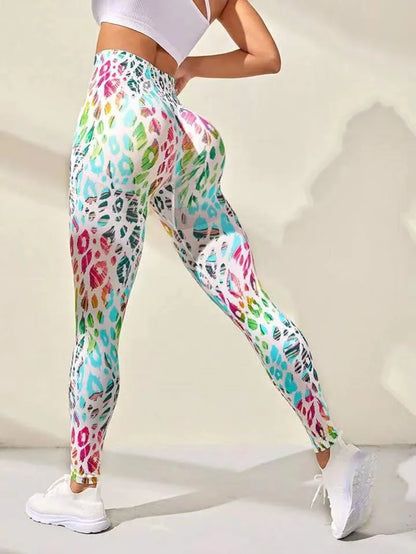 Second Skin Leggings - Seamless Multicolor Pattern