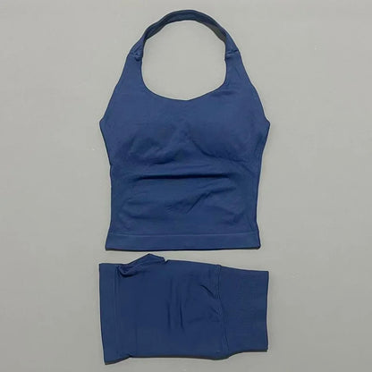 Curve & Flow Set - Seamless Halter Neck