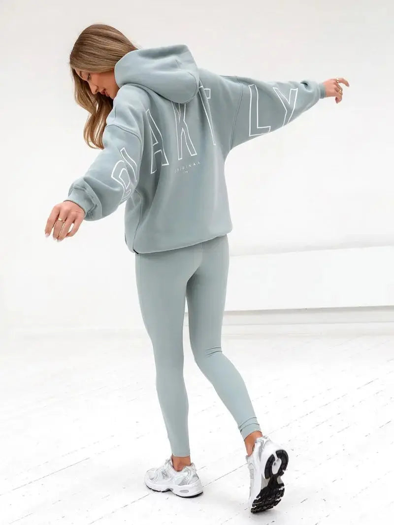 Womans Oversized Hip Hop Hoodie Printed Streetwear Sweatshirt Top