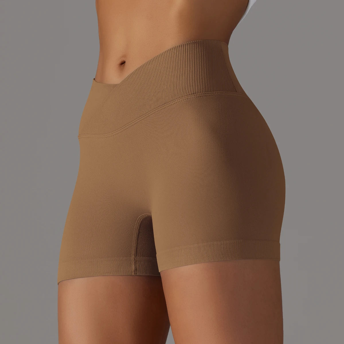 Womens High Waist Gym Running Shorts Seamless Scrunch Butt Fitness Workout