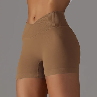 Womens High Waist Gym Running Shorts Seamless Scrunch Butt Fitness Workout