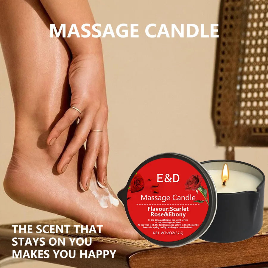 EVODUCK Luxury Massage Oil Candle | Stress Relief Aromatherapy
