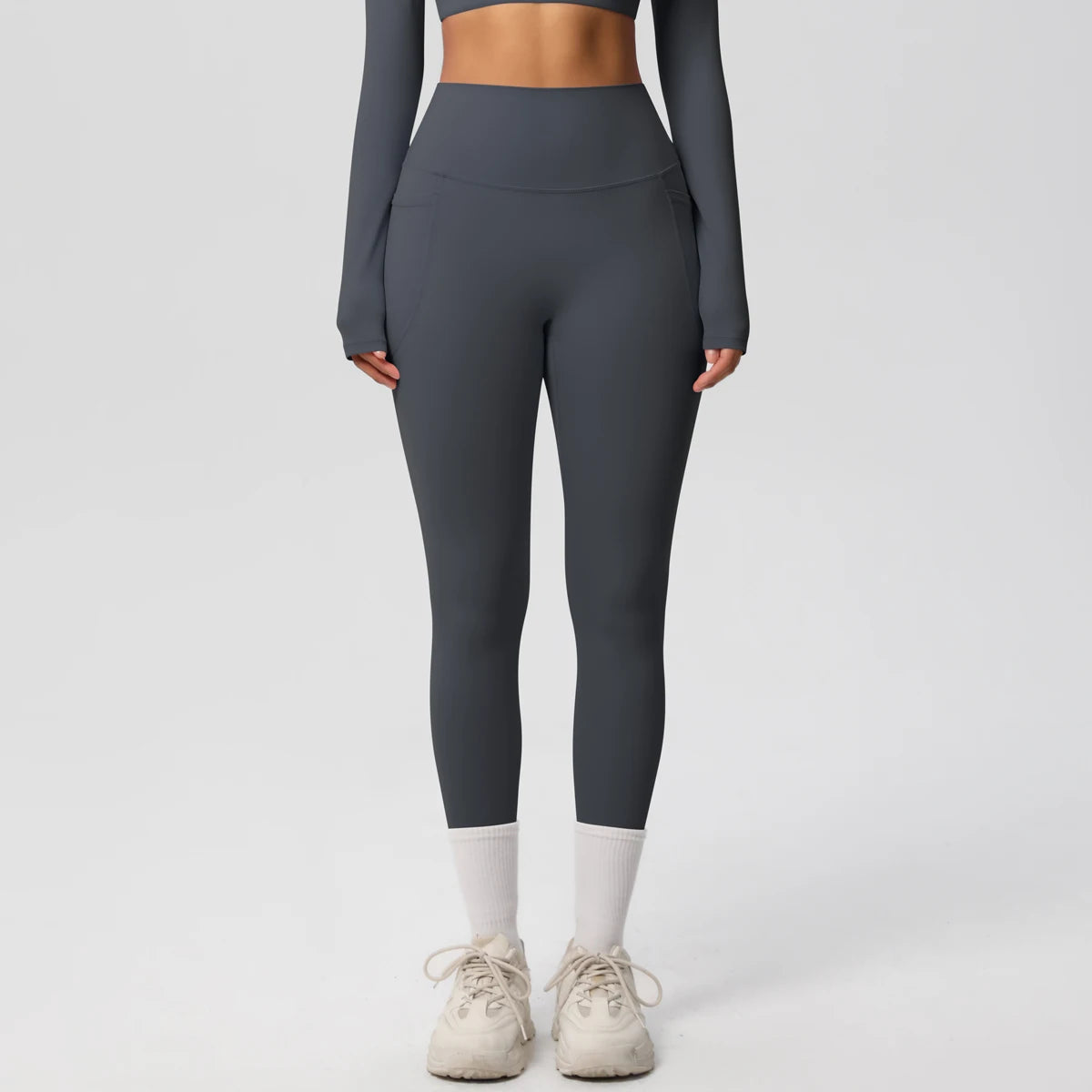 Second Skin Leggings - Pocket High Waist Blue