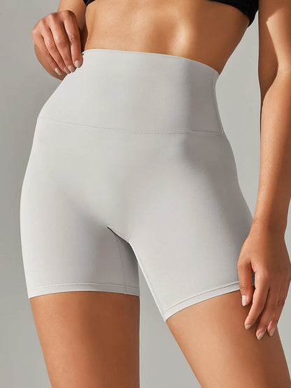 Women High Waist Yoga Shorts Squat Proof Gym Workout Fitness Cycling Shorts