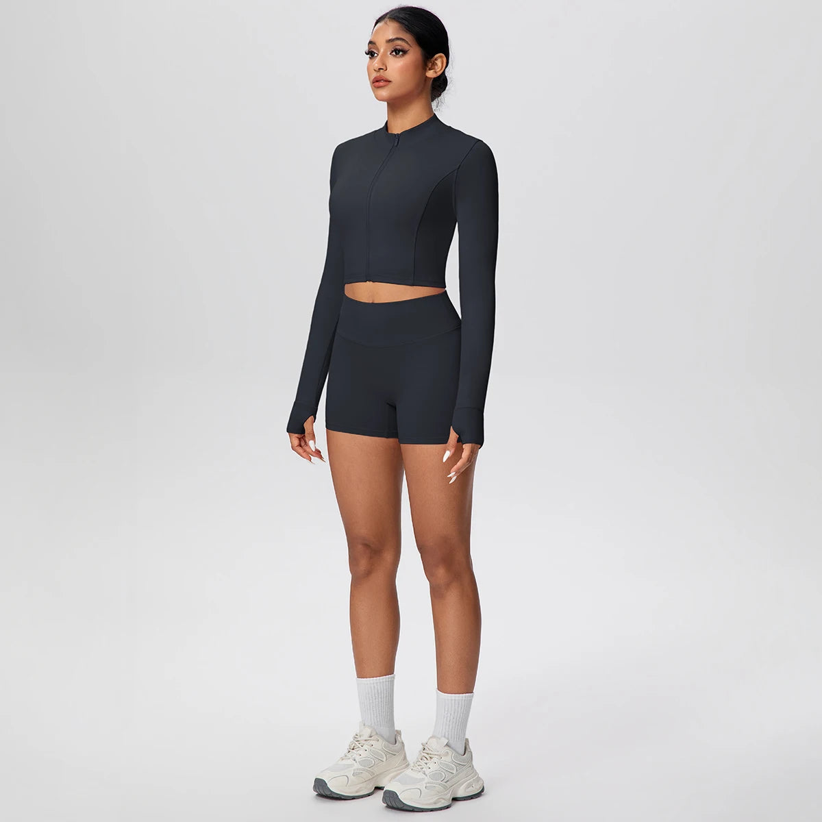 Women Yoga Set Quick Dry | Zipper Top Leggings Set