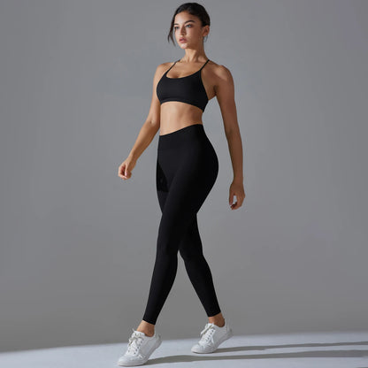 Women Yoga Sports Suit | Breathable Bra Leggings Set