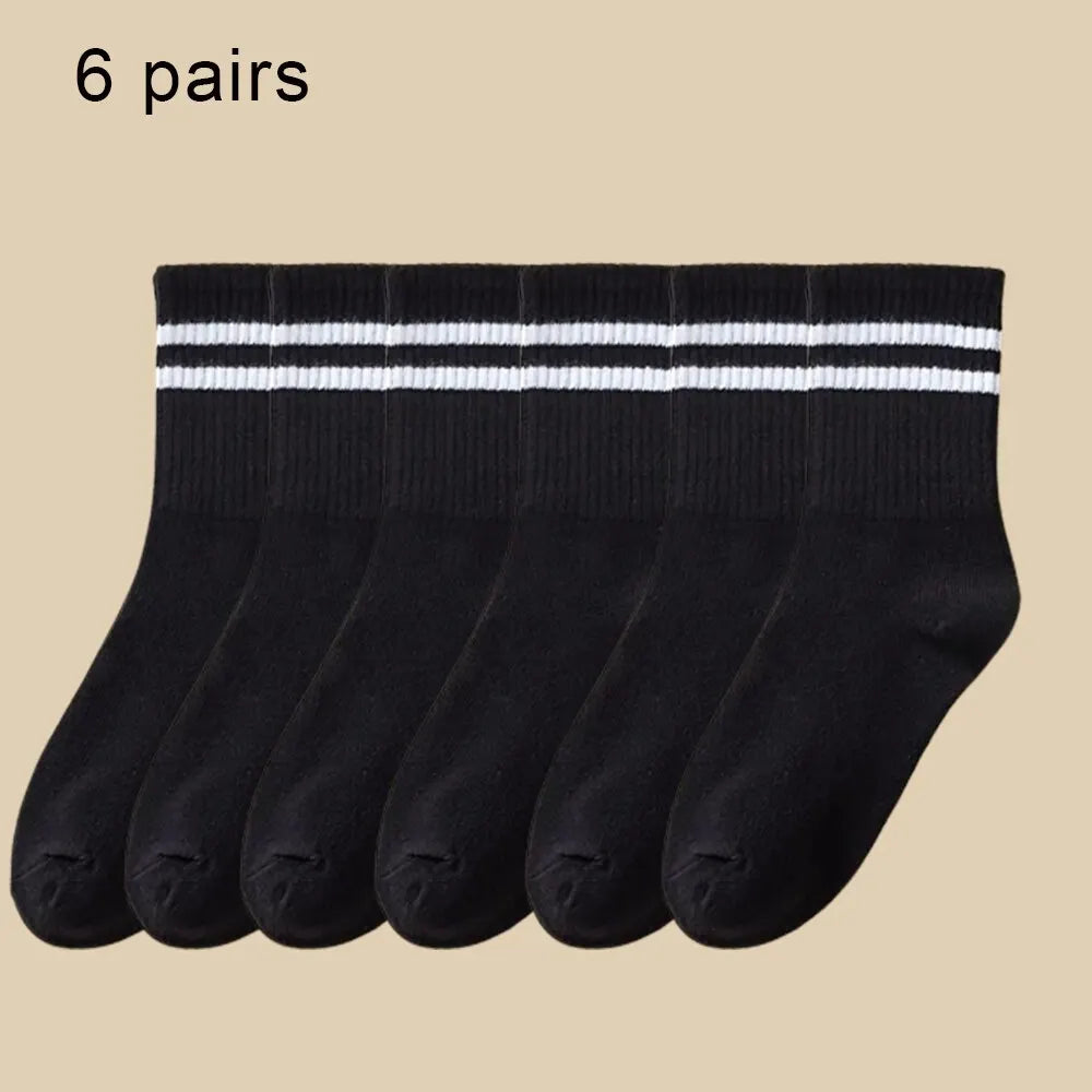 Women Mid Socks Multi Pack Breathable Sweat Absorb Casual Sports Socks