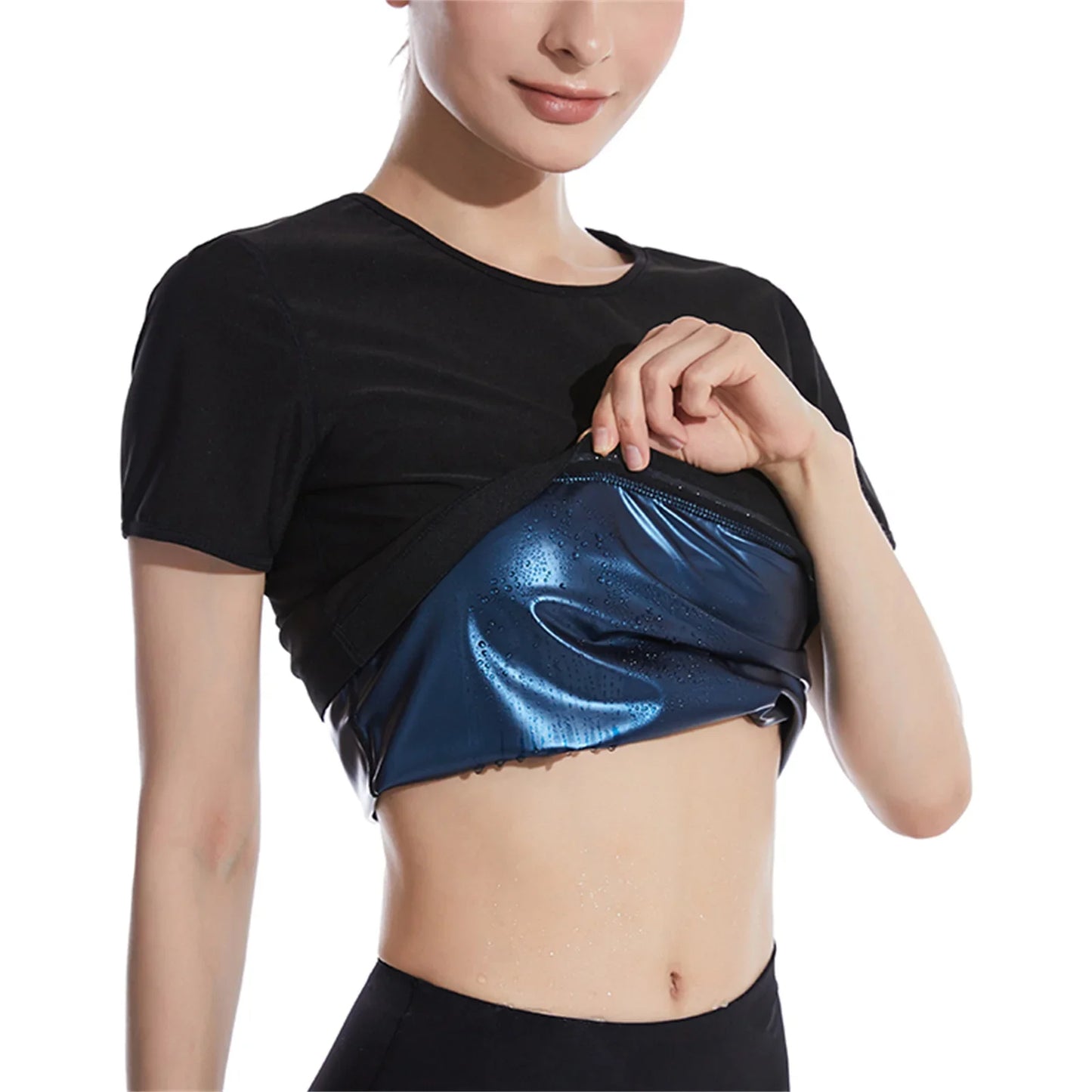 Women Sauna Sweat Workout Top | Weight Loss Shapewear Yoga Gym Shirt