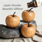 Natural Wood Apple Aroma Diffuser – Essential Oil Scent Decor