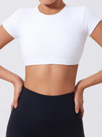 Hearuisavy Sports Top | Backless Yoga Crop Activewear