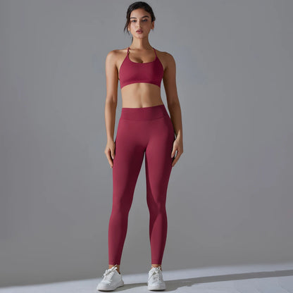 Women Yoga Sports Suit | Breathable Bra Leggings Set