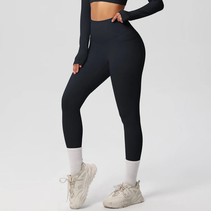 Second Skin Leggings - Pocket High Waist Blue